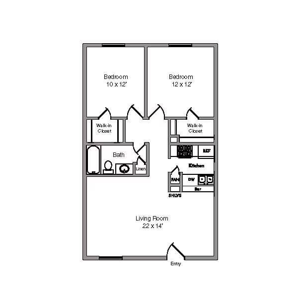 2x1 I 212 floor plan
