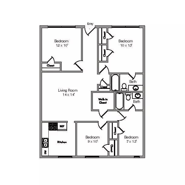 3x2 B 460 floor plan