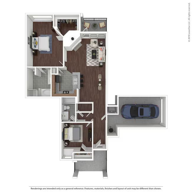 2 Beds • 2 Bath 2705 floor plan
