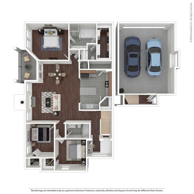 3 Beds • 2 Bath 0902 floor plan