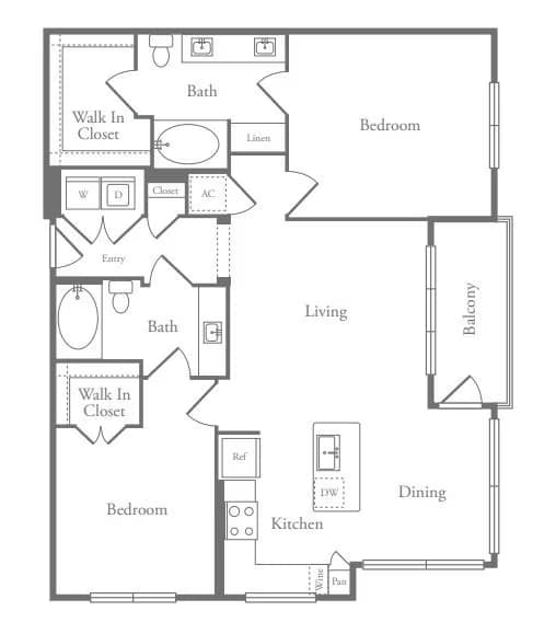 Unit 1-1309 floor plan