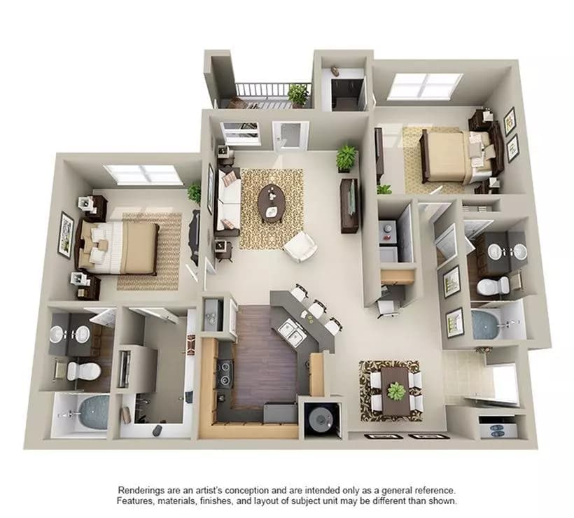 B1 U1-2206 floor plan