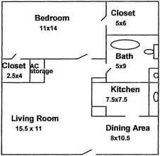 A 68 floor plan