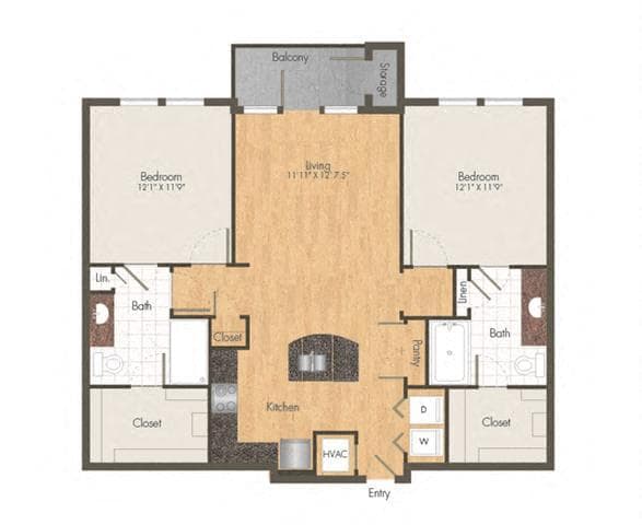Unit 10303 floor plan