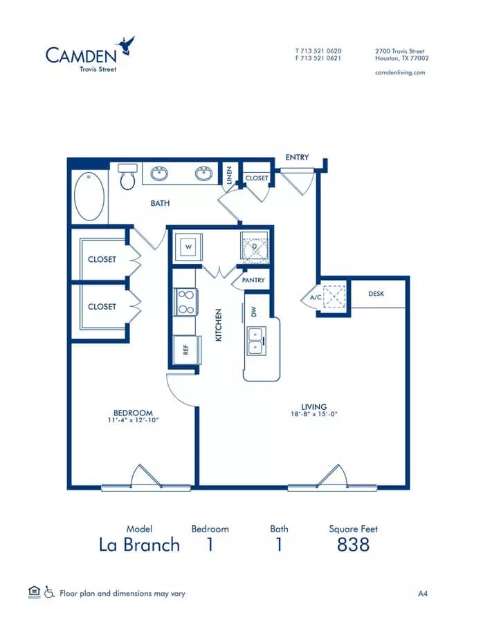 1 Bed • 1 Bath 3066 floor plan