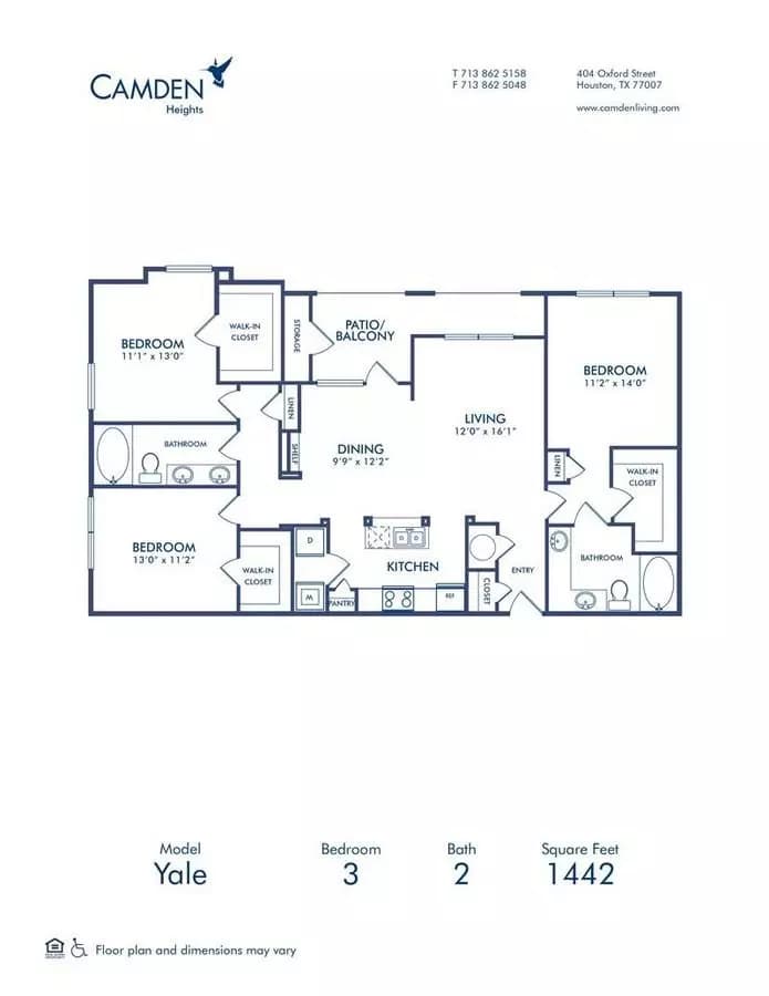3 Beds • 2 Bath 1118 floor plan