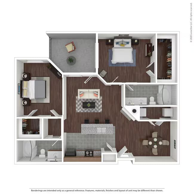 2 Beds • 2 Bath 3360 floor plan
