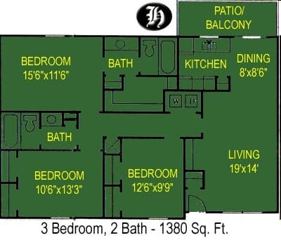C1 3x2 1608 floor plan