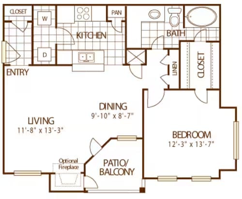 Unit 1324 floor plan
