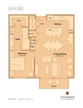 Unit B3 617 floor plan