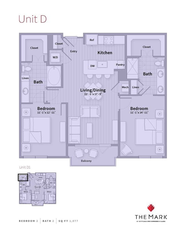 Unit D 630 floor plan