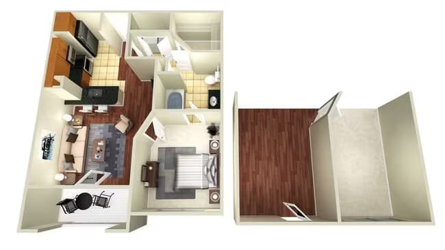 1 Bed • 1 Bath 303 floor plan