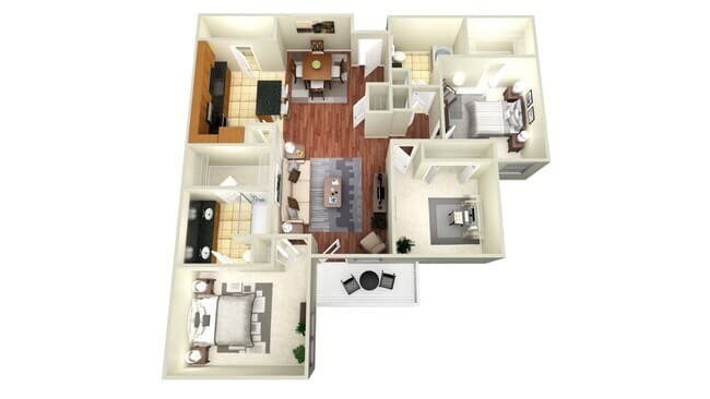 3 Beds • 2 Bath 456 floor plan