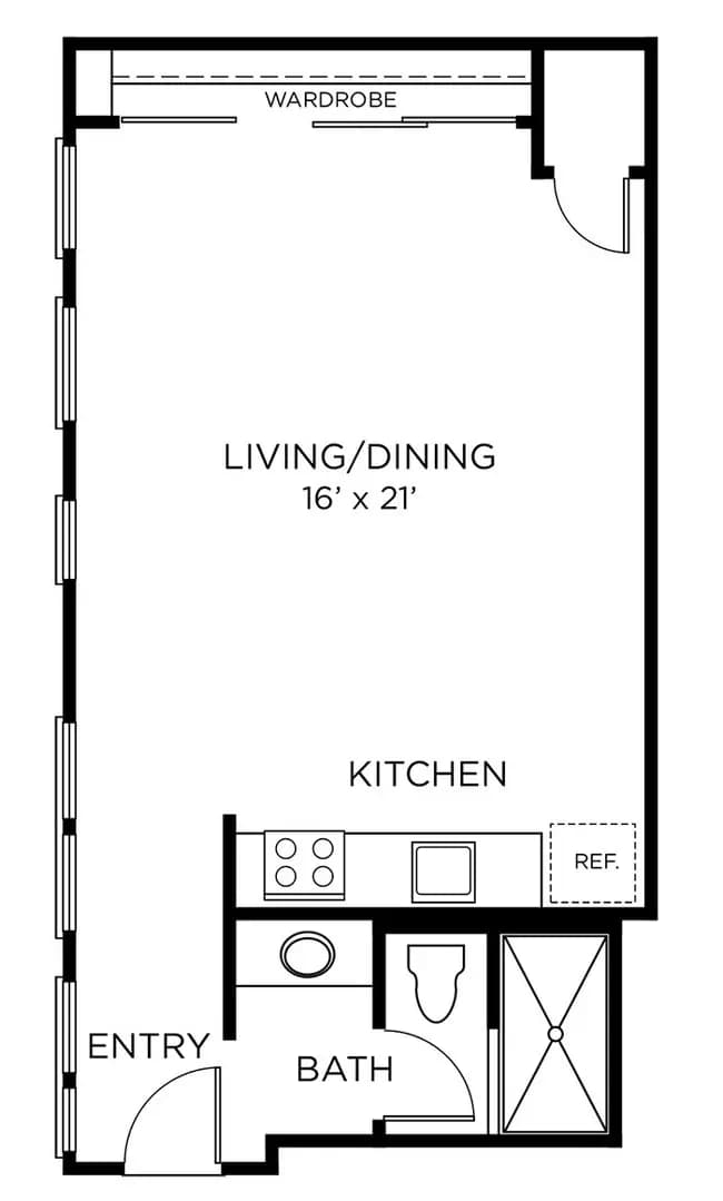 A2 - Studio 1007 floor plan