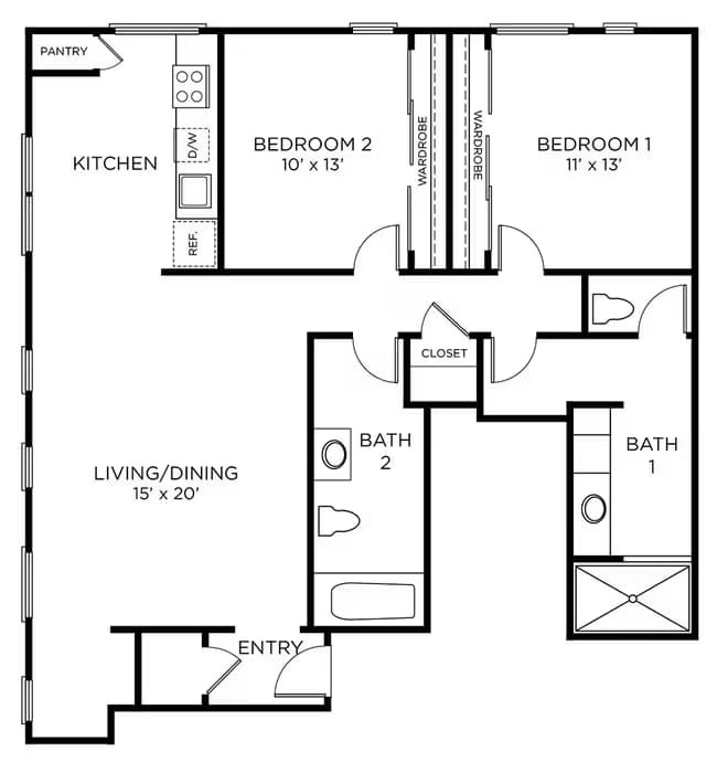 Unit 0615 floor plan