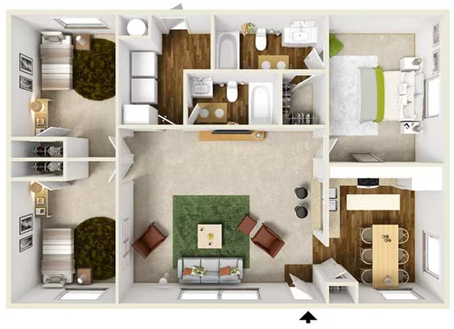 The 1080 610 floor plan