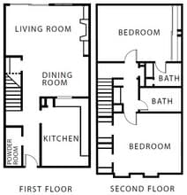 2/2 TH 133 floor plan