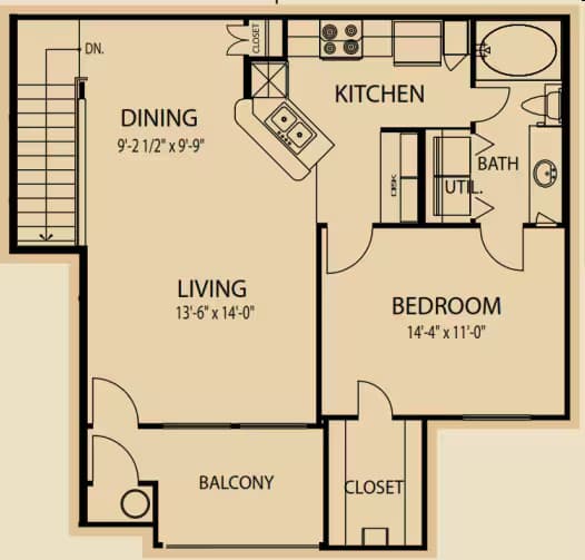 Unit 0410 floor plan