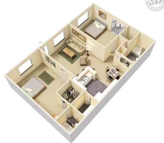 Unit Bldg 10-1014 floor plan