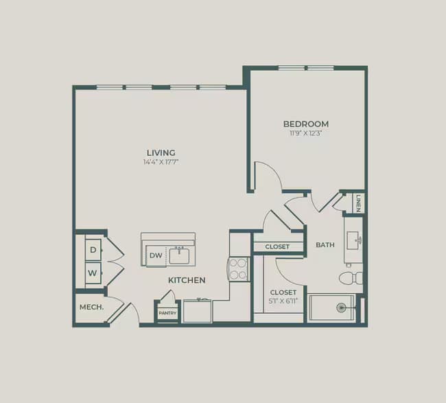 Unit 6207 floor plan