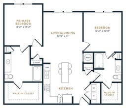 Deluxe Two Bedroom - Essential Housing 0236 floor plan