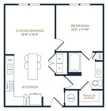Signature One Bedroom - Essential Housing 0137 floor plan