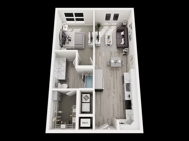 Unit E304 D304 floor plan