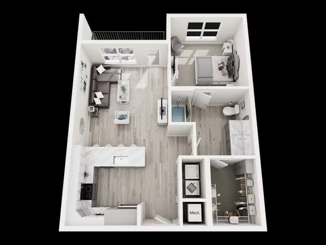 Unit A102 floor plan