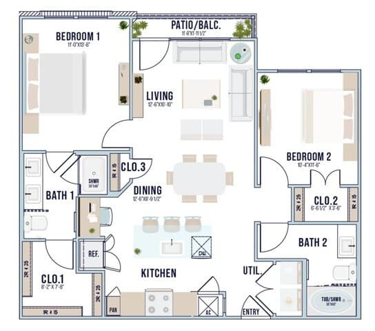 B1 1-1308 floor plan