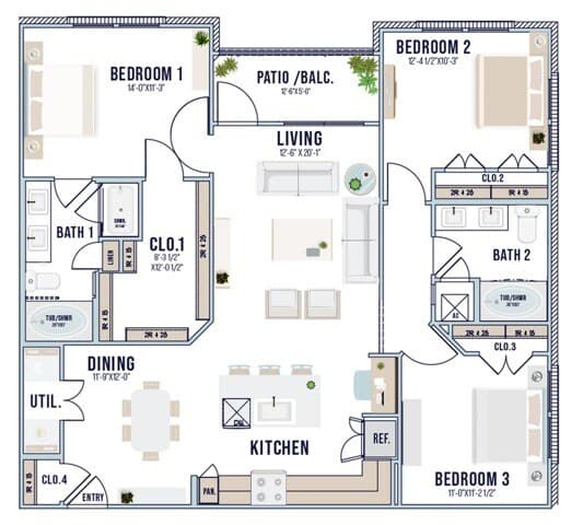 C1 7-7304 floor plan