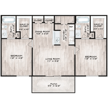 2x2 1310 floor plan