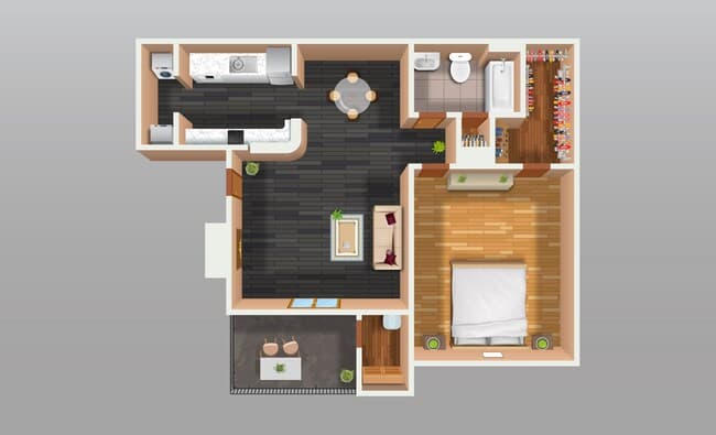 1x1 309 floor plan