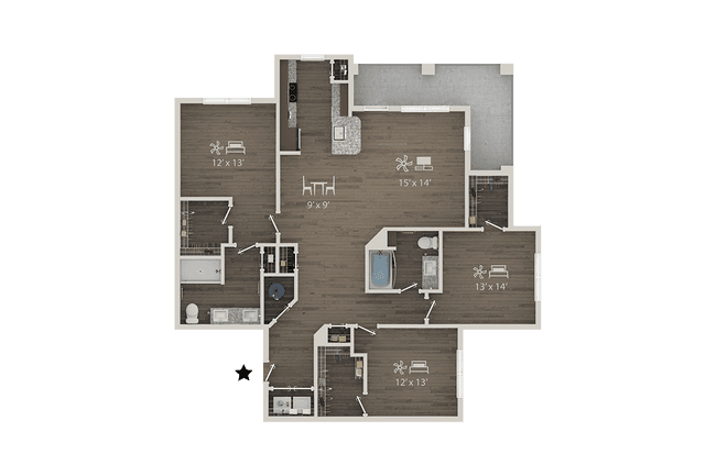 Unit 5113 floor plan