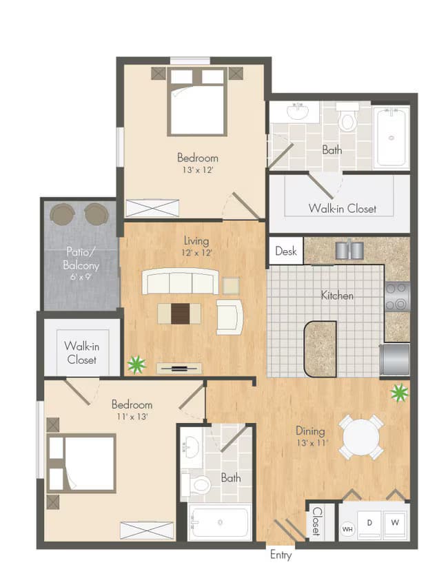 Unit 3-332 floor plan