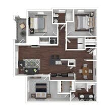 3 Beds • 2 Bath 424 floor plan