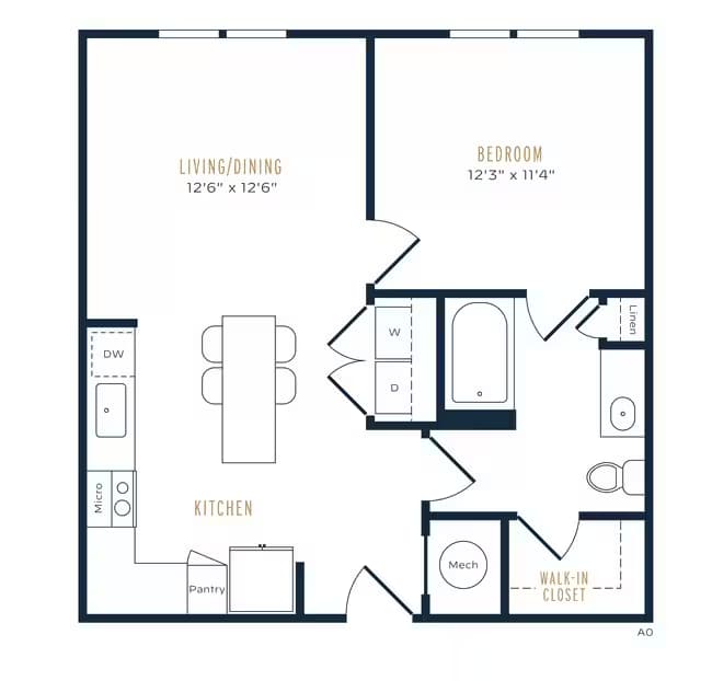 A1 60-Essential Housing 1025 floor plan
