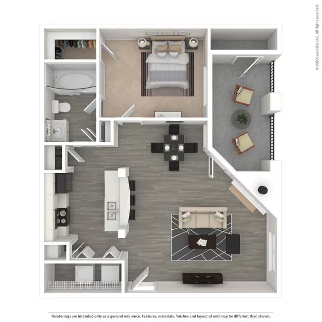 1 Bed • 1 Bath 707 floor plan