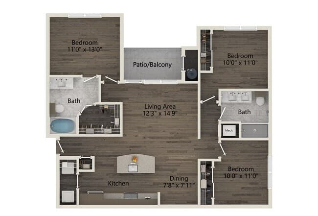 Unit 3301 floor plan