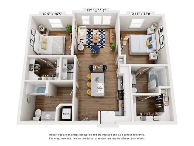 2 Bedroom 313 floor plan