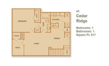 Cedar Ridge 1 car 1009 floor plan