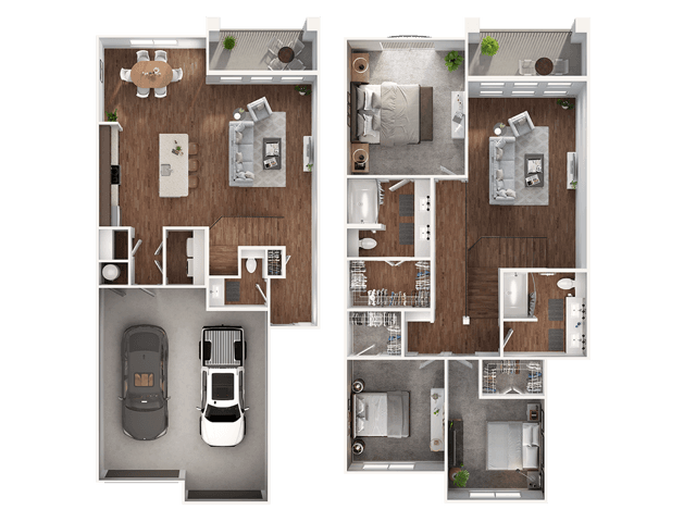 3 Bed, 2 Bath 06101 floor plan