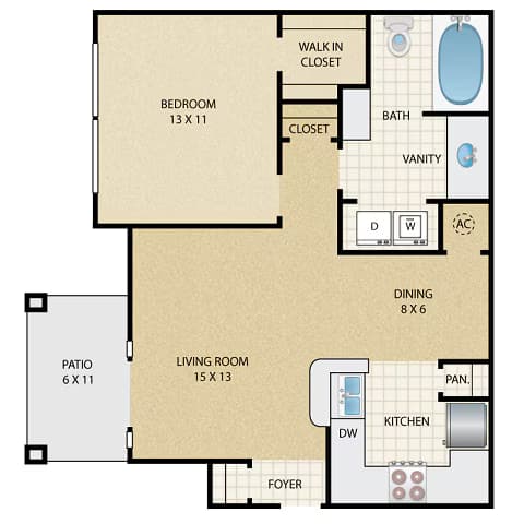 Unit 1-0203 floor plan
