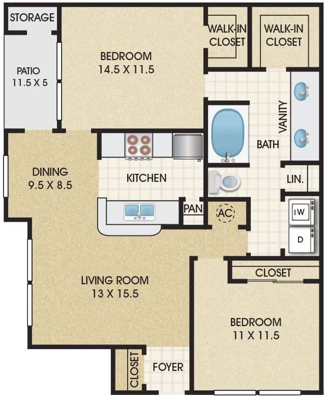 Unit 2-3322 floor plan