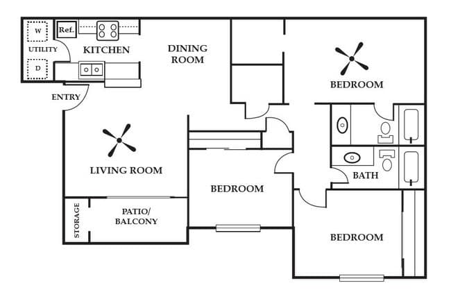 Unit 3-308 floor plan