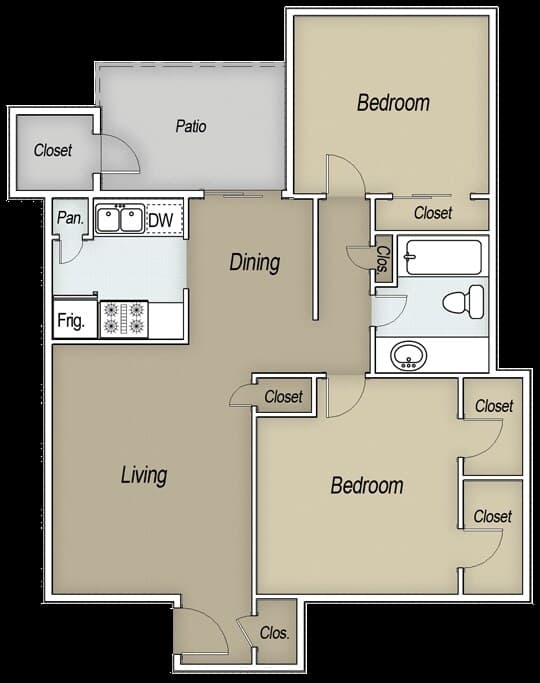 Unit 1348 floor plan