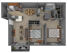 2BR 1BA 2C-VL 0515 floor plan