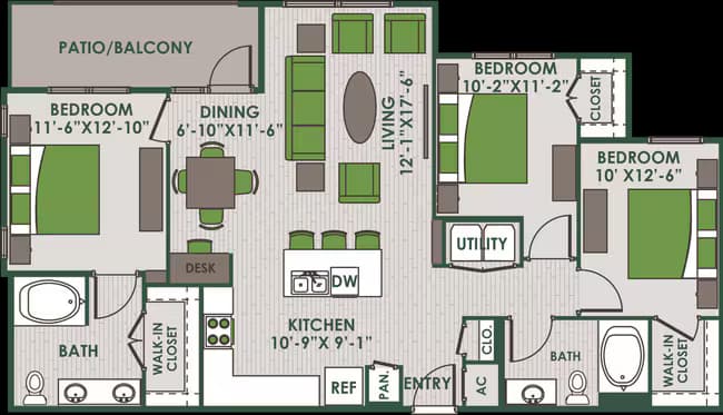 Unit 4202 floor plan