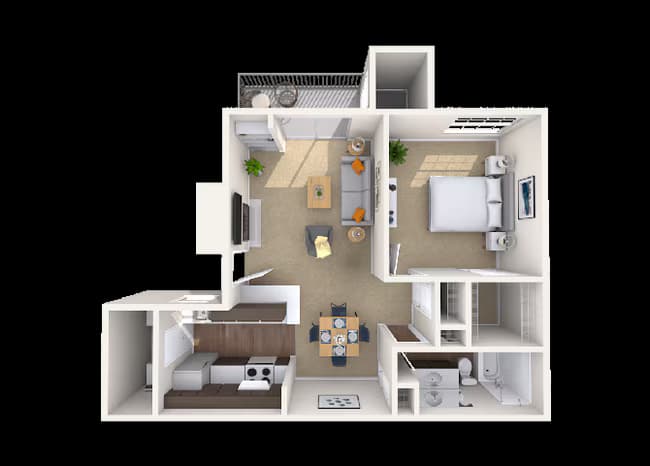 1 Bed • 1 Bath 171706 floor plan