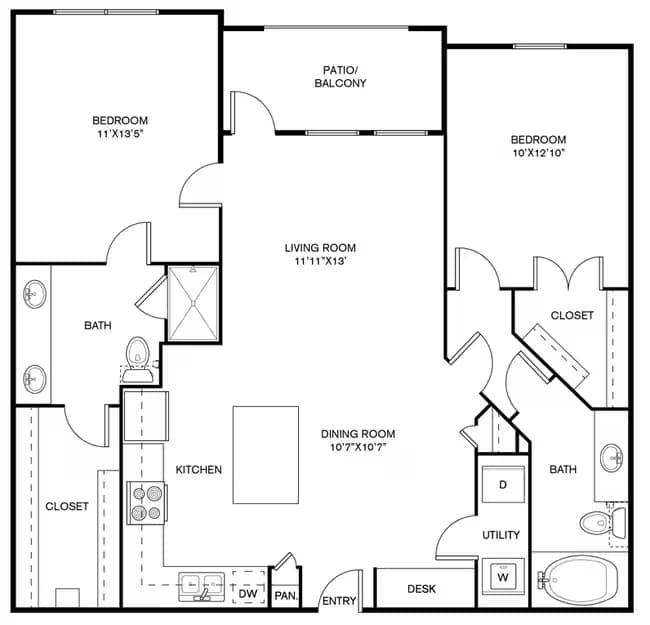 Unit 1203 floor plan