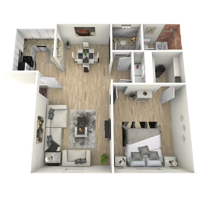 1 Bed • 1 Bath 129 floor plan